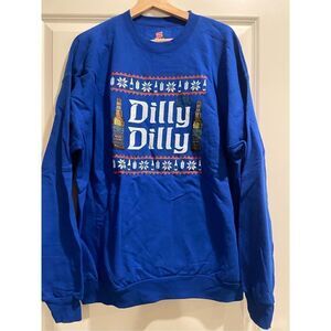 Bud Light Dilly Dilly Crewneck Christmas Sweater size XL